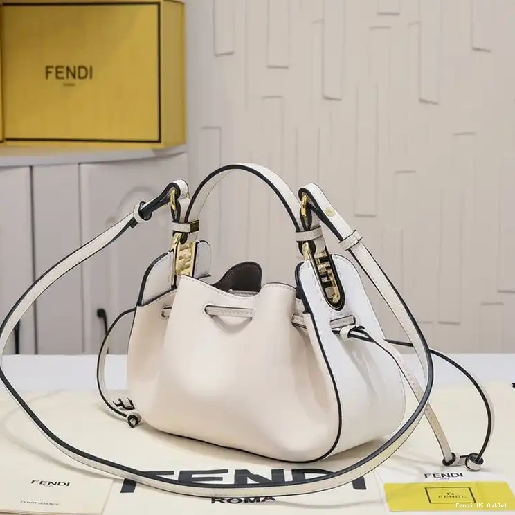 Affordable HOT Mini Pomodorino Calf Bucket Leather In Beige Fendi Bag 0617